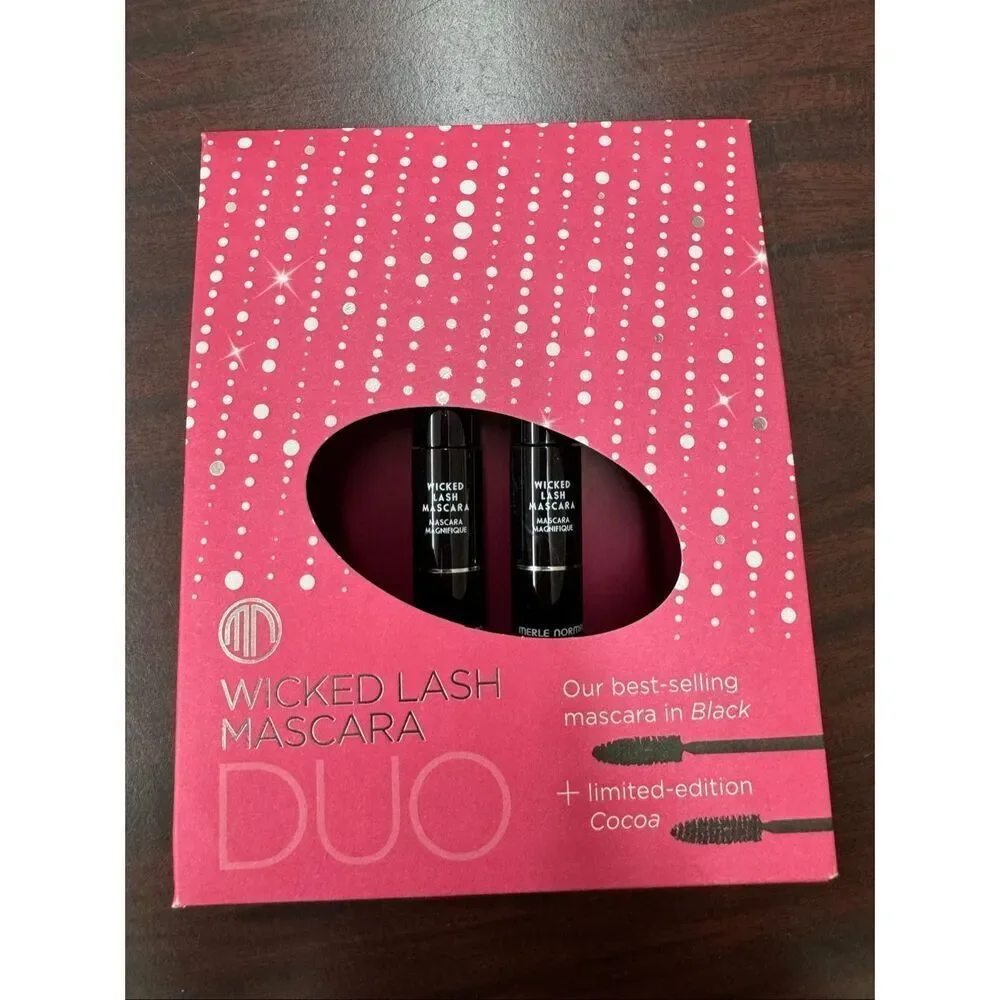 NWT Merle Norman Limited Edition Wicked Lash Mascara Duo- Black and Cocoa